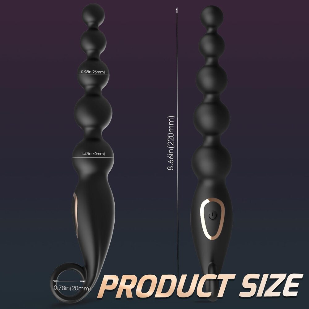 Vibrerende anaal beads (zwart) - Afbeelding 7